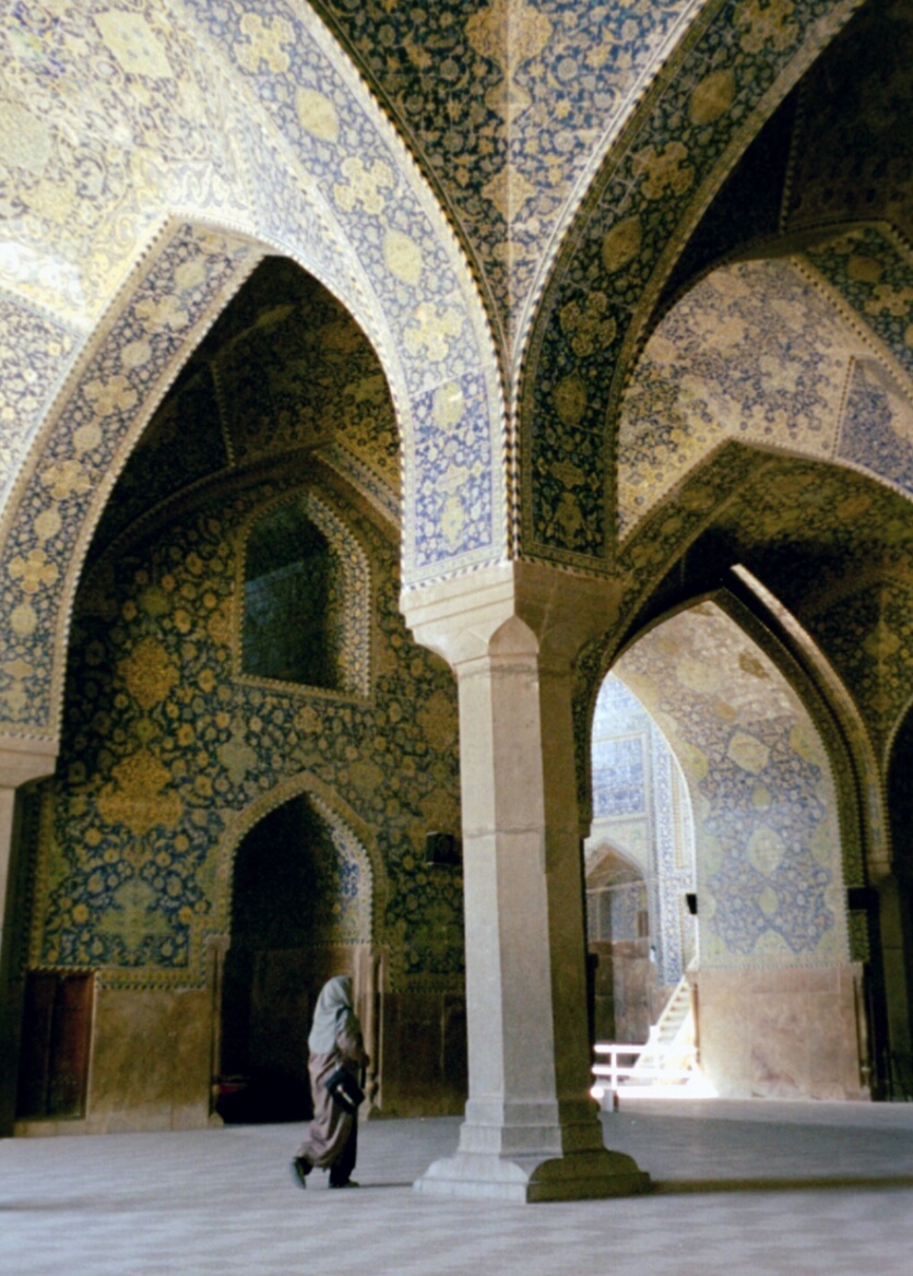 Esfahan. Fliesenverzierte Kuppelsäule der Masdjid-é Imam
